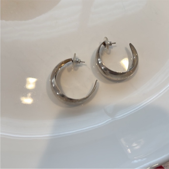 Silver Hoop Earrings - Picture 7 of 11